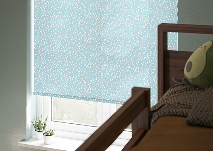 Dots and Spots, Electric Blue - Twist&Fit Roller Blind - Image 5
